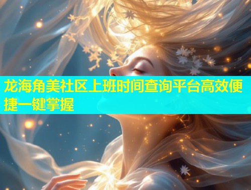 龙海角美社区上班时间查询平台高效便捷一键掌握
